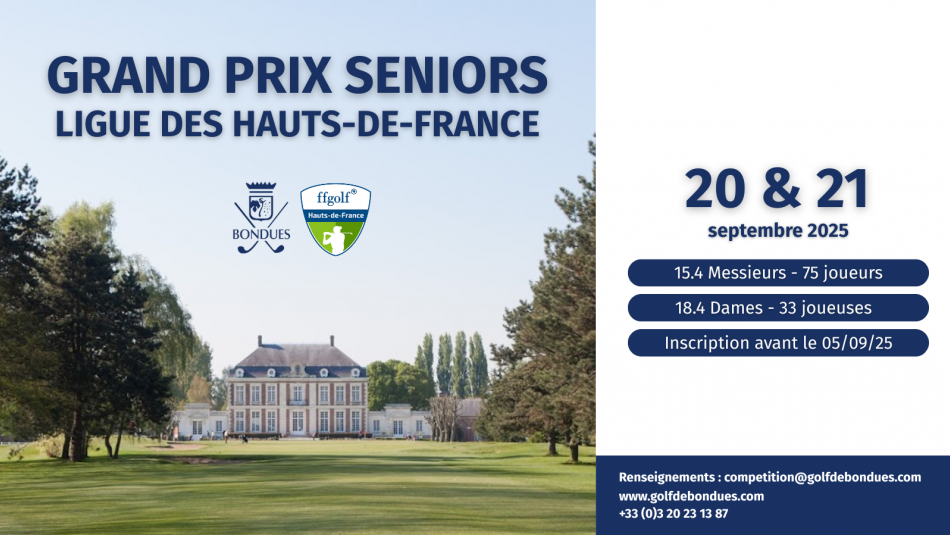 S’inscrire au Grand Prix Seniors – Ligue des Hauts-de-France au Golf de Bondues !